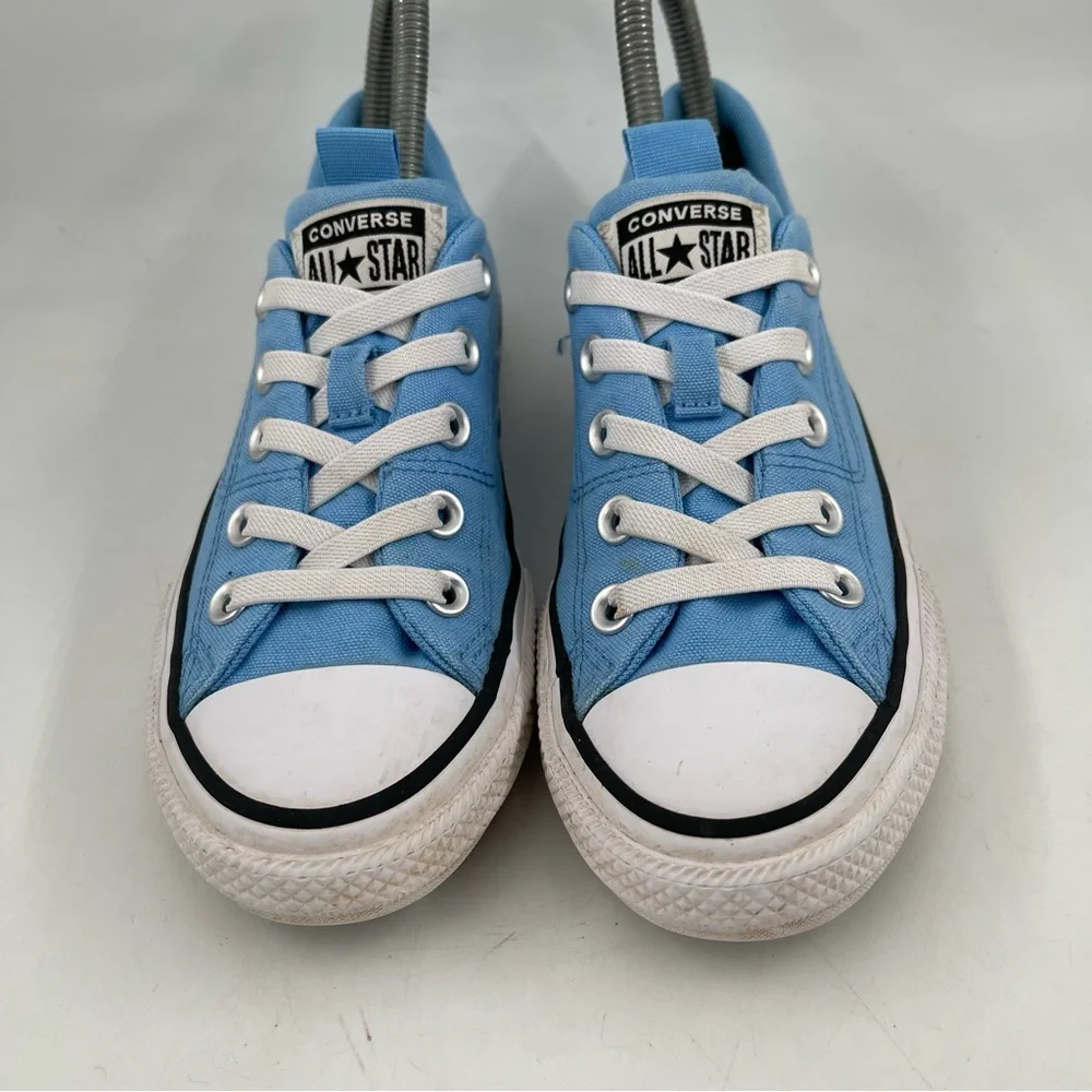 Converse Chuck Taylor AS - SZ 3Y- Blue Canvas Low Top No-Ties Sneakers Shoes